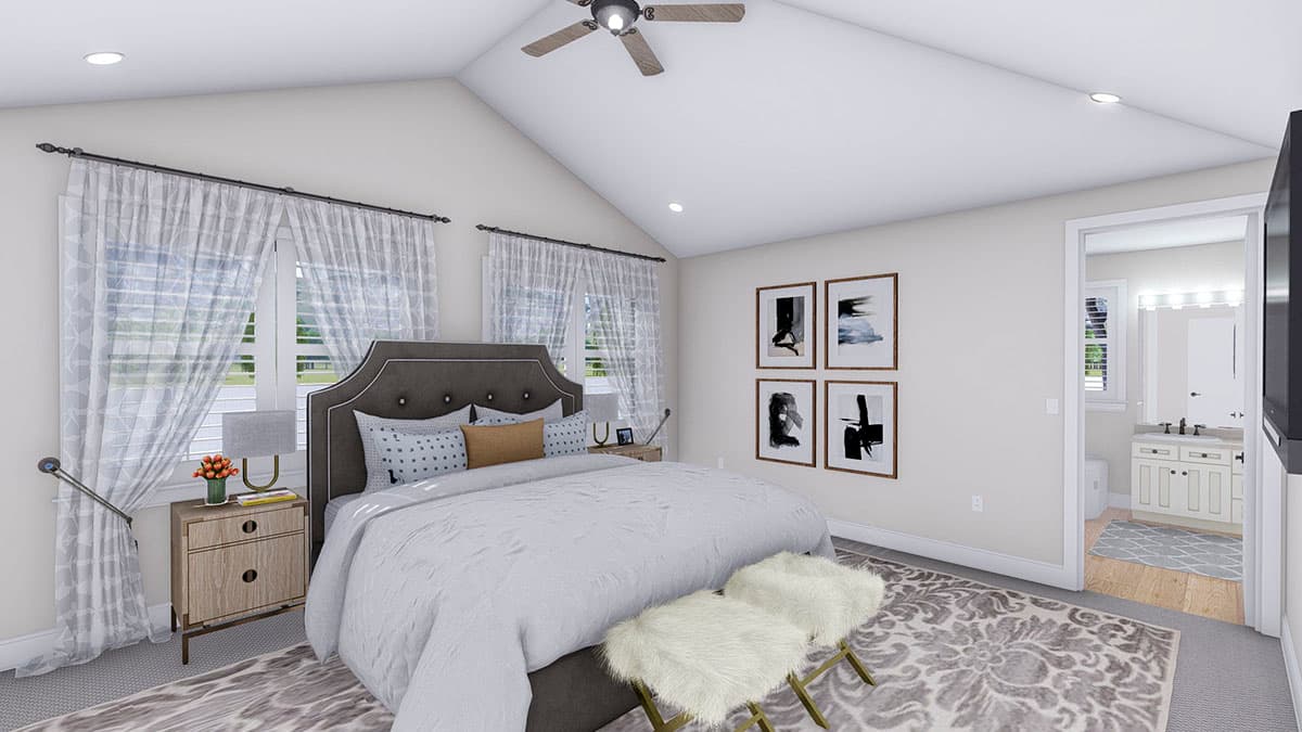 Plan 61382UT: Exclusive Country Ranch Home Plan with Home Office and Angled Garage - Image #24 - Country, Craftsman, Mountain, New American, Ranch