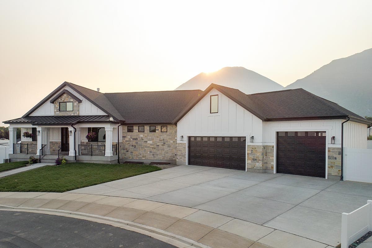 Plan 61382UT: Exclusive Country Ranch Home Plan with Home Office and Angled Garage - Image #6 - Country, Craftsman, Mountain, New American, Ranch