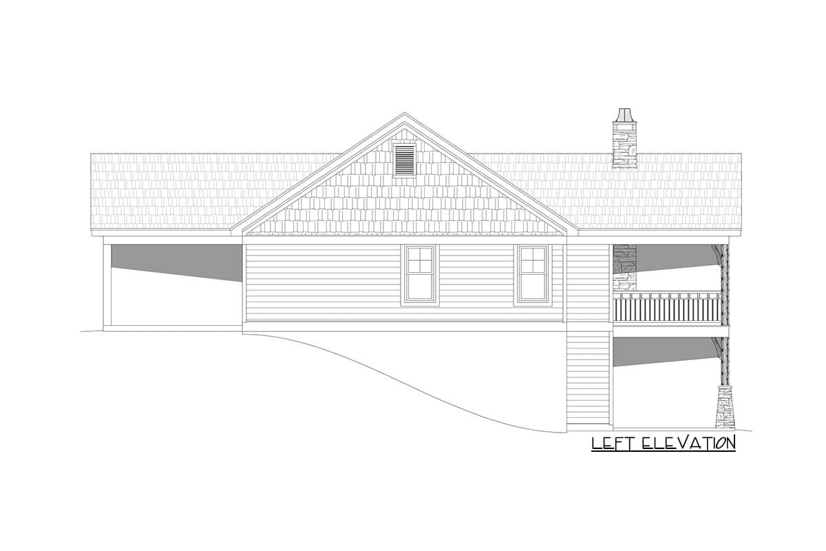 Plan 68759VR: Mountain Home Plan with Double Garage and Open Living Space - 1911 Sq Ft - Image #4 - Country, Mountain, Ranch, Rustic, Vacation
