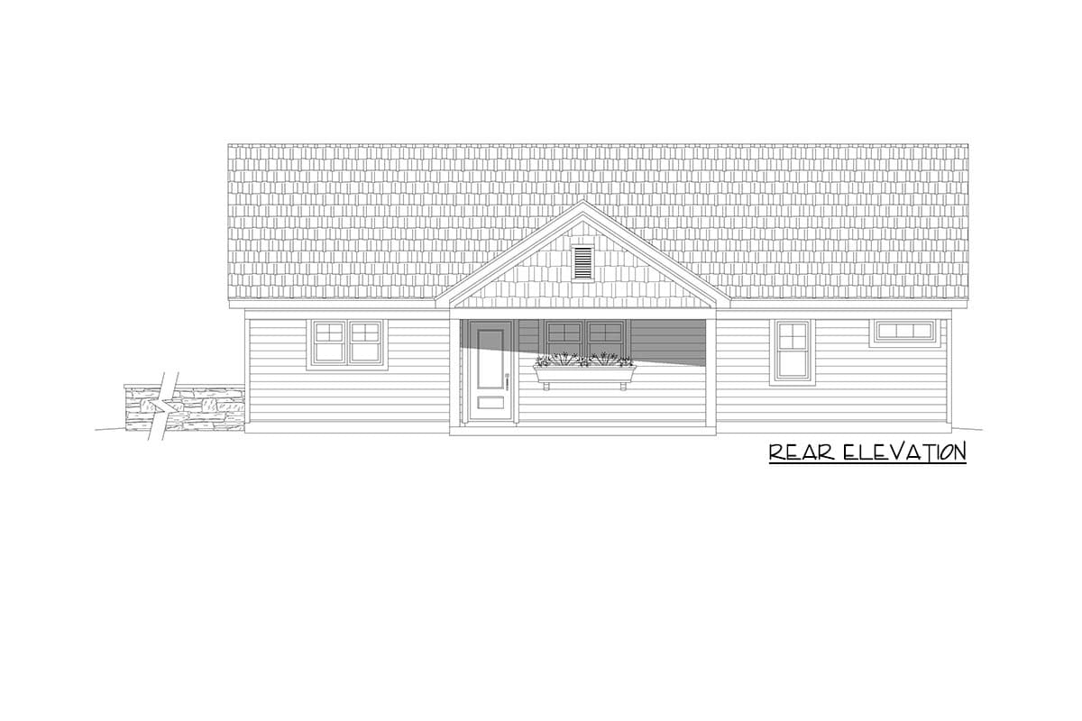 Plan 68759VR: Mountain Home Plan with Double Garage and Open Living Space - 1911 Sq Ft - Image #5 - Country, Mountain, Ranch, Rustic, Vacation