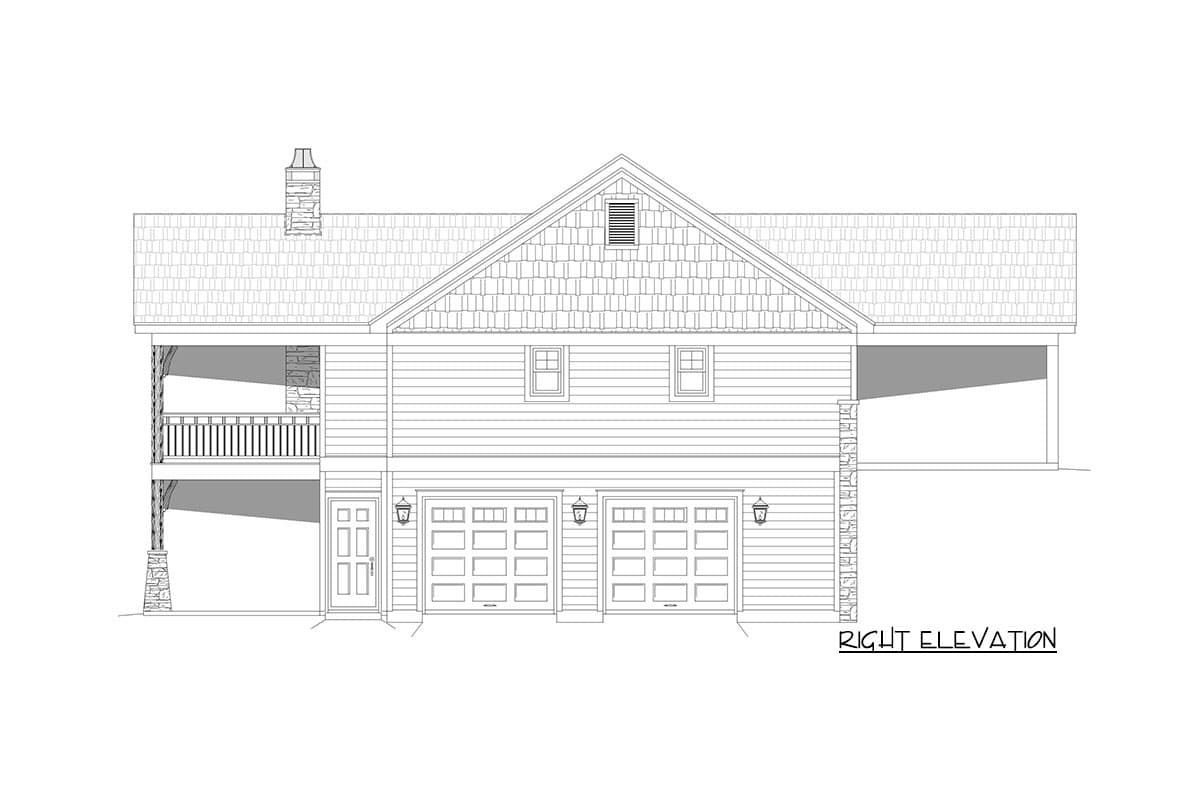 Plan 68759VR: Mountain Home Plan with Double Garage and Open Living Space - 1911 Sq Ft - Image #6 - Country, Mountain, Ranch, Rustic, Vacation