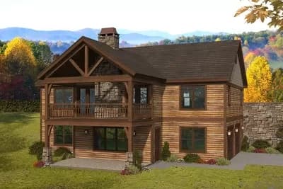 Mountain Home Plan with Double Garage and Open Living Space - 1911 Sq Ft
