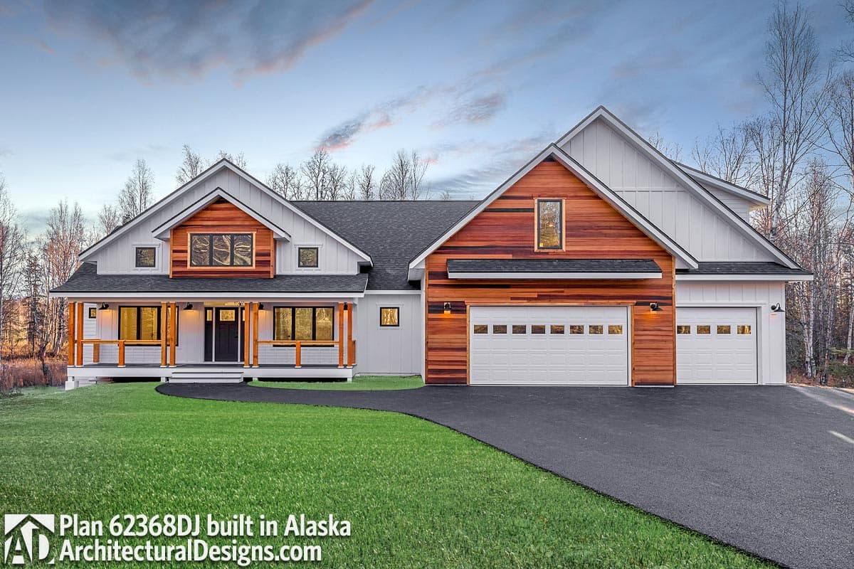 build gallery item - House Plan 62368DJ Comes to Life in Alaska
