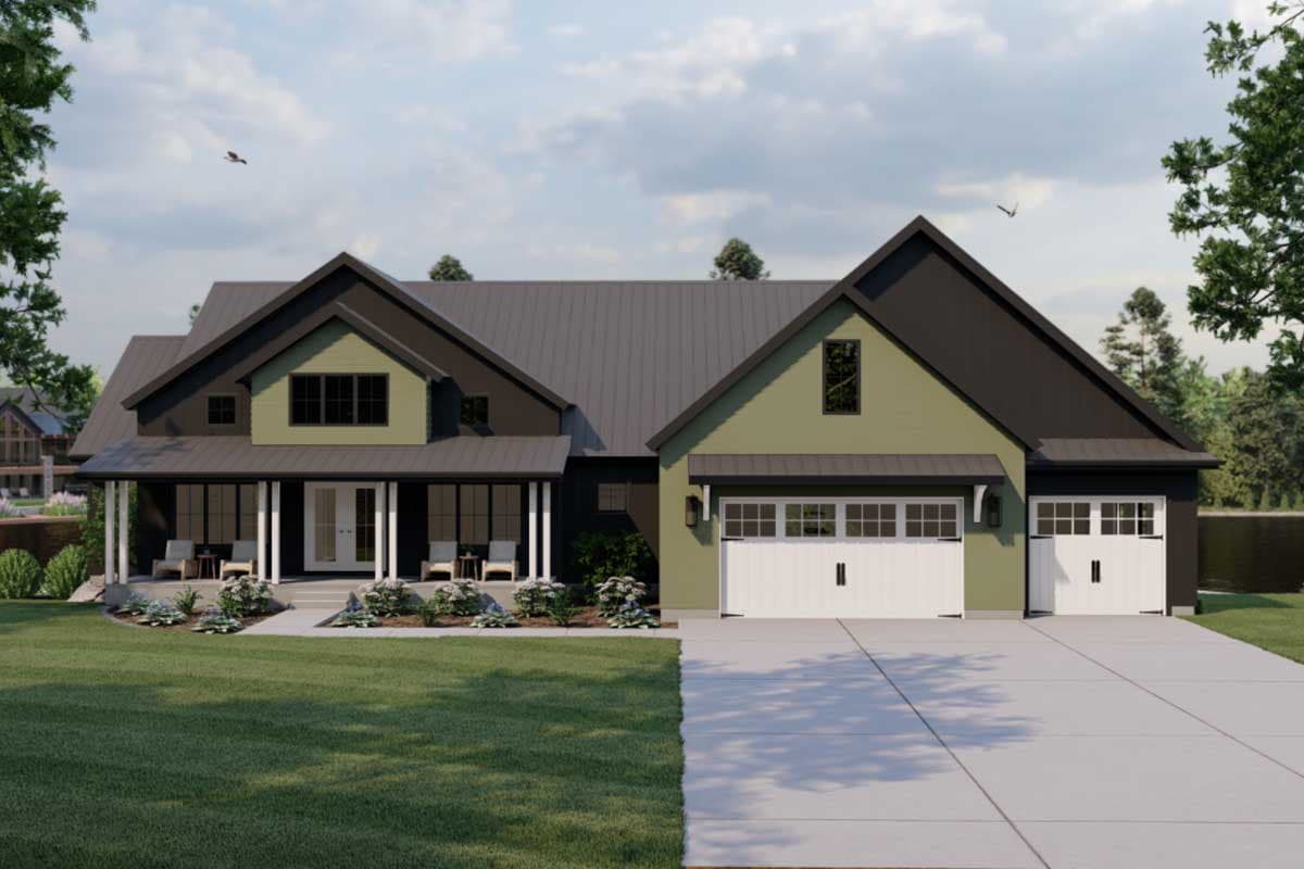 Plan 62368DJ: New American Home Plan with Split Bedroom Layout Plus Bonus and Lower Level Expansion - Image #5 - Craftsman, New American, Ranch