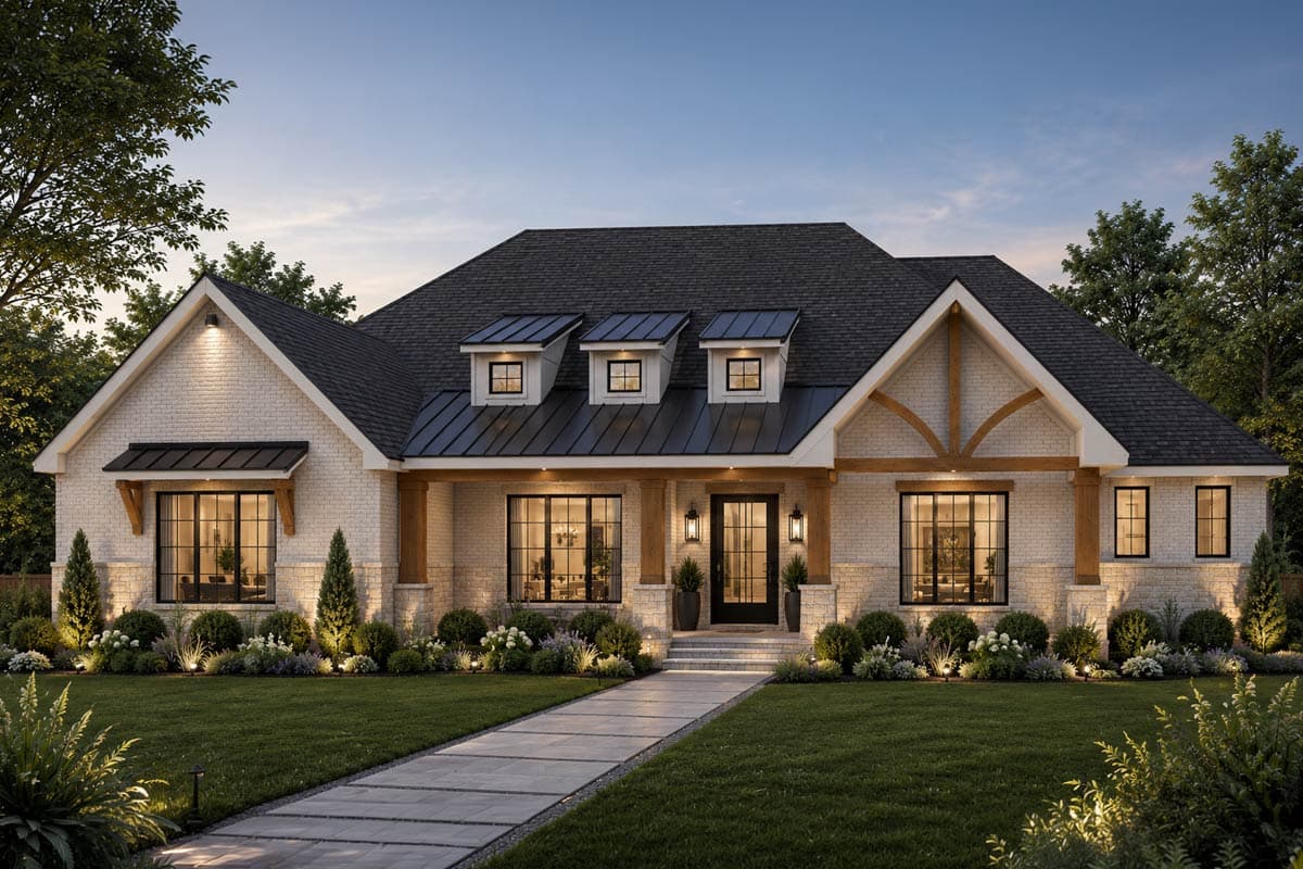 Plan 440014PWL: Exclusive One-level House Plan with Deluxe Master Bedroom - Image #1 - Country, Craftsman, New American, Northwest