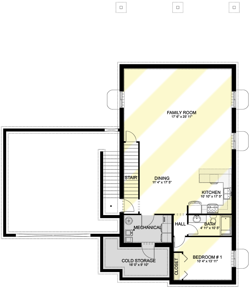 Plan 61383UT: Exclusive Modern Farmhouse Plan with Optional Lower-level Apartment - Floor Plan - Optional Lower Level - Farmhouse, Modern Farmhouse, New American, Northwest