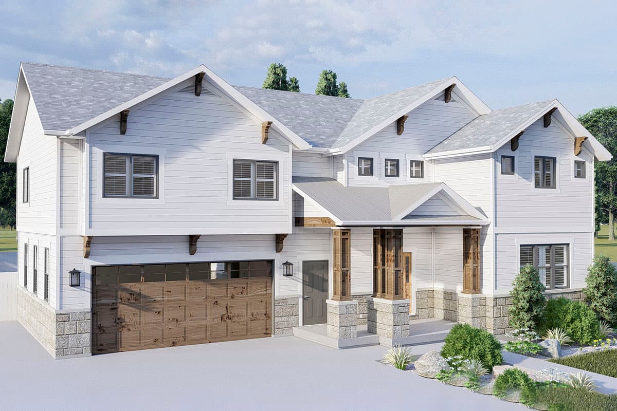 Plan 61383UT: Exclusive Modern Farmhouse Plan with Optional Lower-level Apartment - Image #7 - Farmhouse, Modern Farmhouse, New American, Northwest