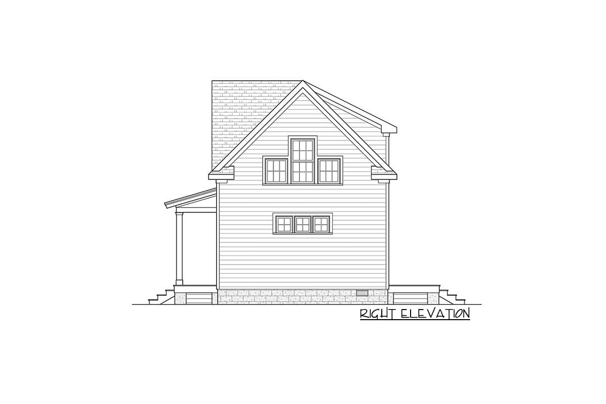 Plan 31589GF: Two-Story Cottage Plan with 3 Bedrooms - 1269 Sq Ft - Image #5 - Cabin, Cottage, Country, Farmhouse, Modern Farmhouse, New American, Traditional, Vacation