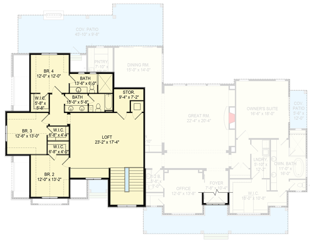 Plan 290160IY: Modern Farmhouse Plan with Optionally Finished Walkout Basement - Floor Plan - 2nd Floor - Country, Farmhouse, Modern Farmhouse