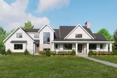 Modern Farmhouse Plan with Optionally Finished Walkout Basement