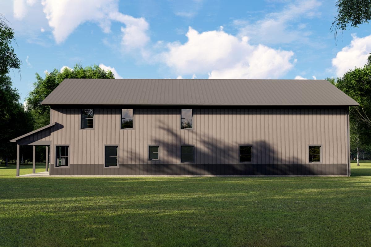 Plan 135045GRA: 3-Bed Barndominium House Plan with Home Office and Oversized Garage Doors - 2456 Sq Ft - Image #10 - Barndominium, Traditional