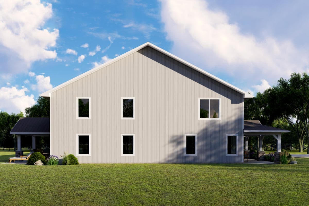 Plan 135046GRA: 3-Bed Barndominium Plan with Front and Rear Porches and Main-floor Master  - Image #7 - Barndominium, Country, Traditional