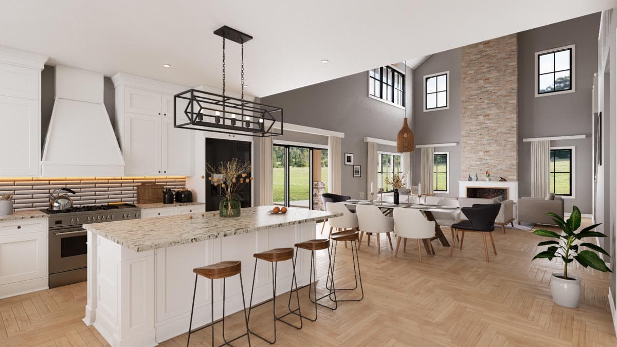 Plan 135047GRA: Barndominium with Wraparound Porch and 2-Story Living Room - 2765 Sq Ft - Image #25 - Barndominium, Country, Modern Farmhouse, New American, Traditional