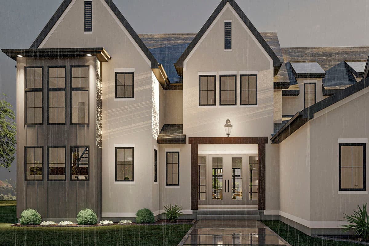 Plan 62369DJ: 4-Bed Transitional House Plan with 2-Story Great Room - Image #11 - Country, European, Transitional, Tudor