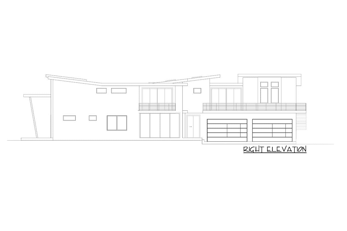 Plan 666111RAF: Spacious 2-Story Contemporary House Plan with ADU above 4-Car Garage - Image #8 - Modern, Northwest