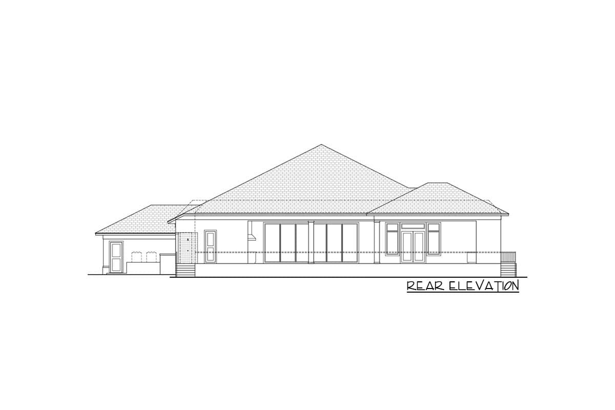 Plan 65657BS: One-level Florida House Plan with Split Bedrooms and Large Lanai - Image #4 - Coastal, European, Florida-Style, Southern, Transitional