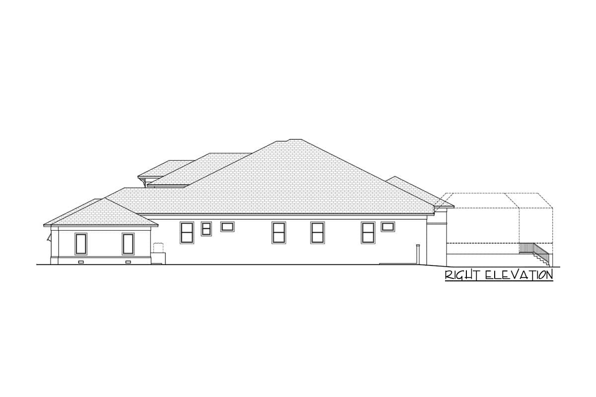 Plan 65657BS: One-level Florida House Plan with Split Bedrooms and Large Lanai - Image #5 - Coastal, European, Florida-Style, Southern, Transitional