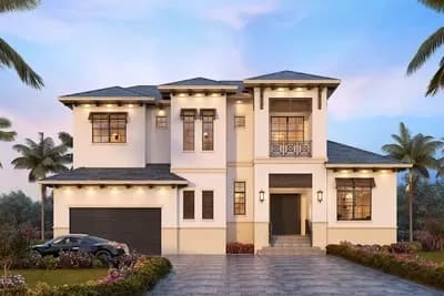 Southern Mediterranean Home Plan with Optional 4th Bedroom