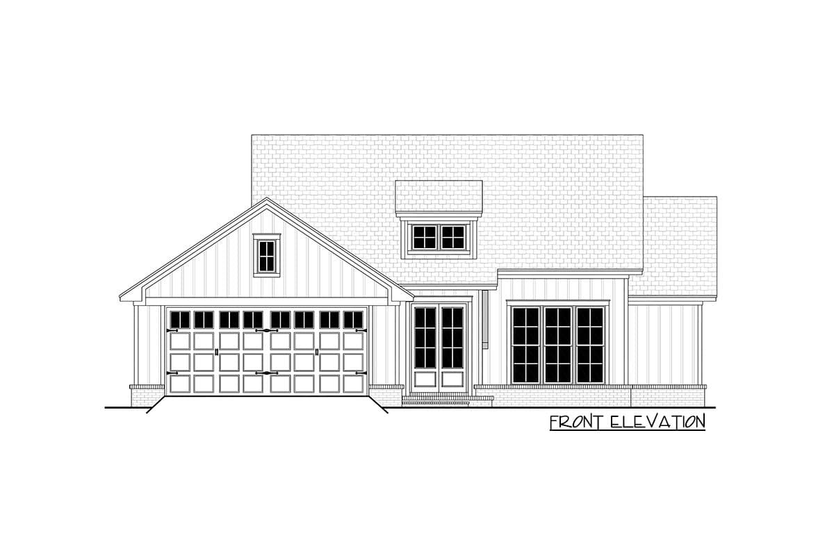 Plan 51862HZ: 3-Bed New American Farmhouse Plan Under 1,500 Square Feet - Image #4 - Cottage, Country, Craftsman, Modern Farmhouse, New American, Traditional