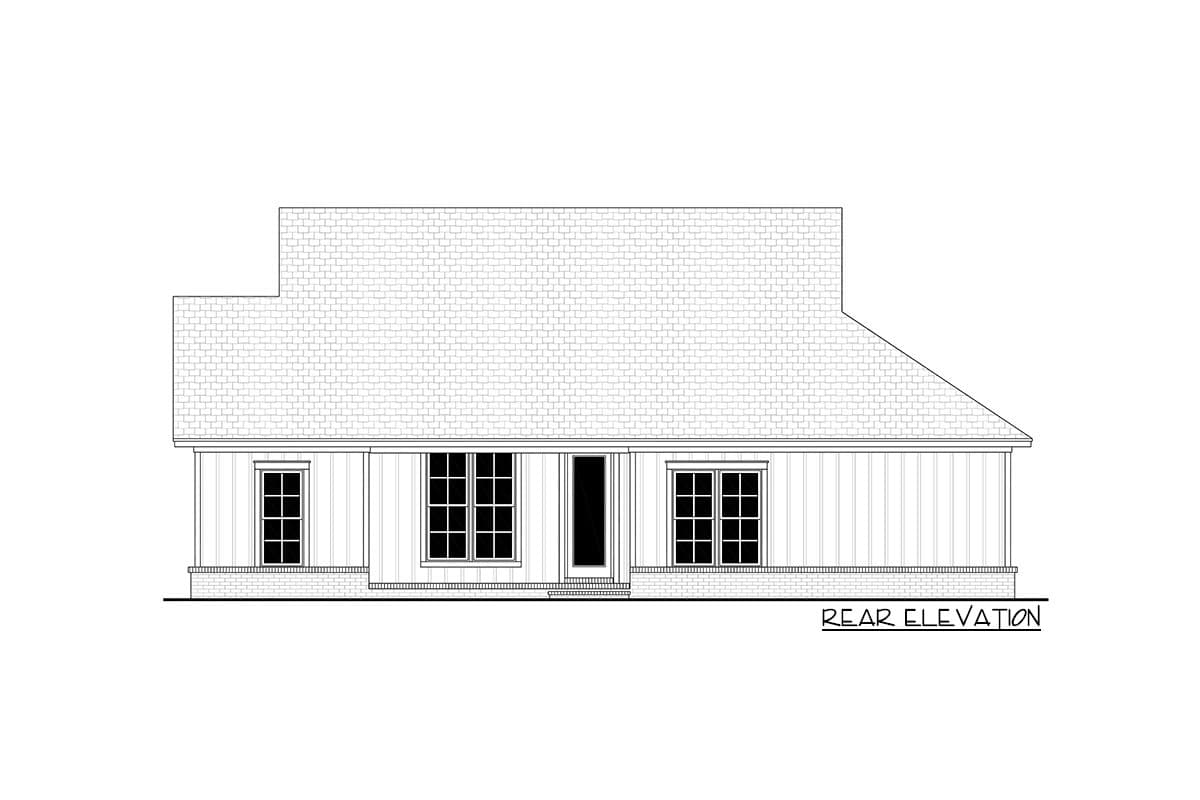 Plan 51862HZ: 3-Bed New American Farmhouse Plan Under 1,500 Square Feet - Image #6 - Cottage, Country, Craftsman, Modern Farmhouse, New American, Traditional