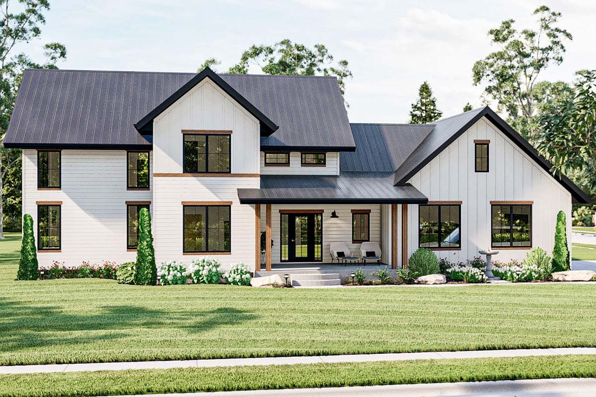 Plan 62370DJ: Modern Farmhouse with Main Floor Home Office and Upstairs Loft - Image #20 - Country, Craftsman, Modern Farmhouse, New American