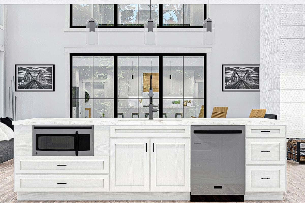 Plan 62370DJ: Modern Farmhouse with Main Floor Home Office and Upstairs Loft - Image #9 - Country, Craftsman, Modern Farmhouse, New American