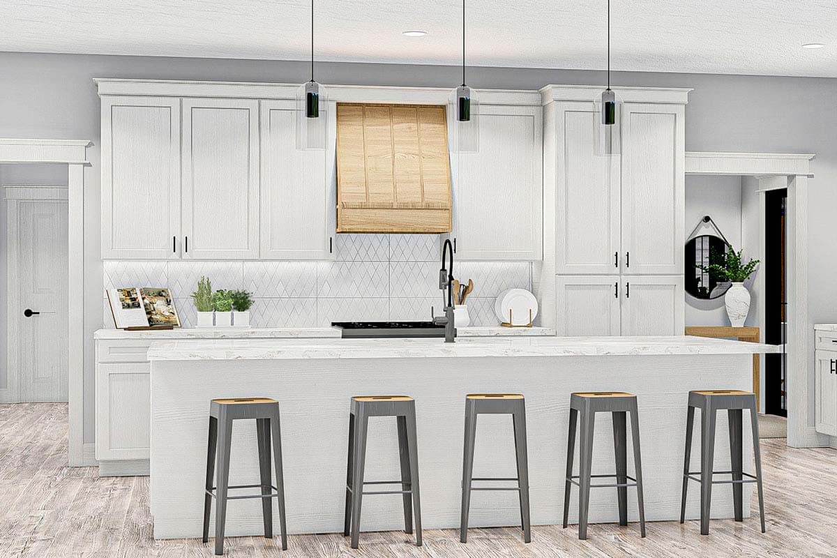 Plan 62370DJ: Modern Farmhouse with Main Floor Home Office and Upstairs Loft - Image #8 - Country, Craftsman, Modern Farmhouse, New American
