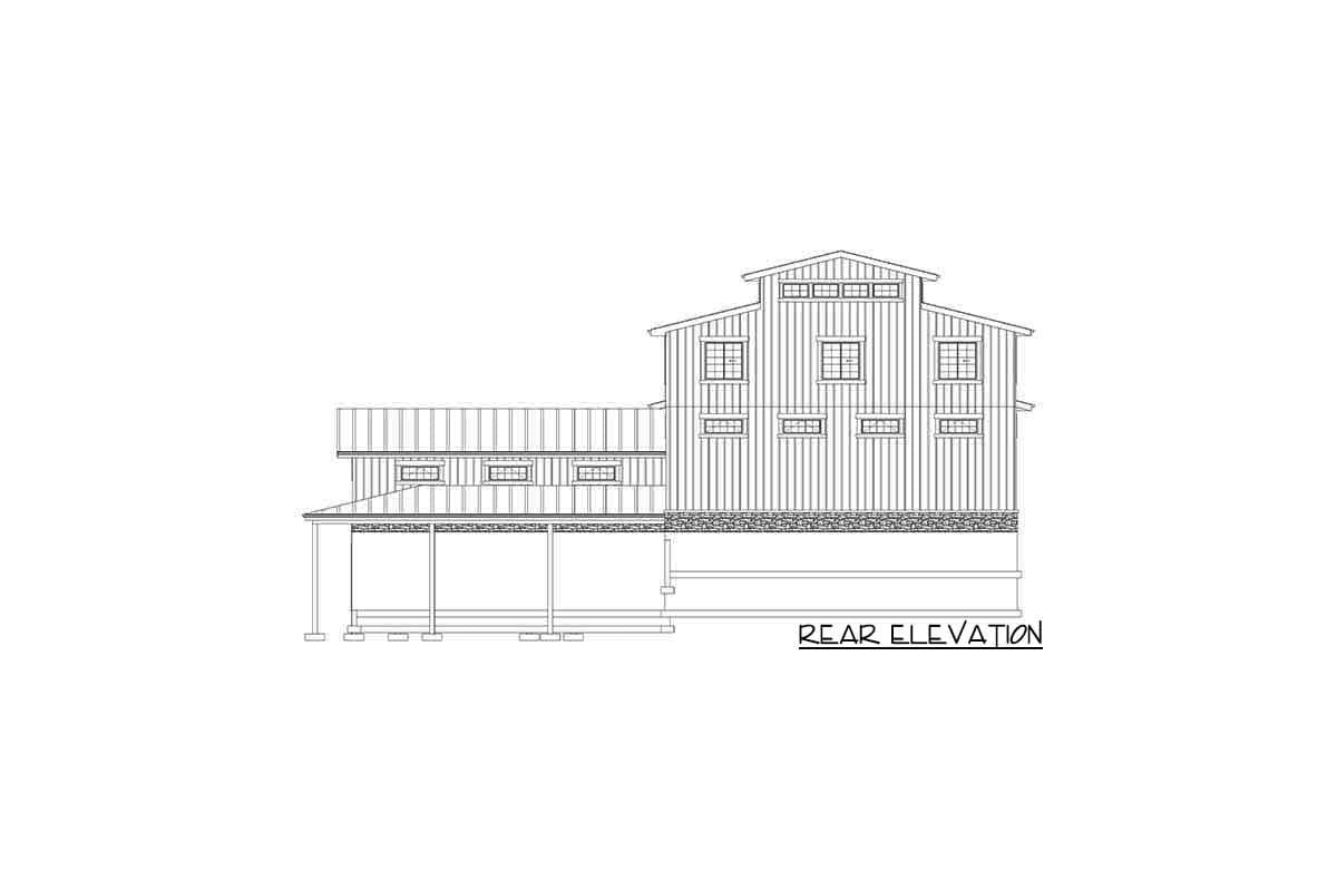 Plan 61204UT: Garage with Three Workshops, Office Space and a Working Kitchen - Image #21 - Barndominium