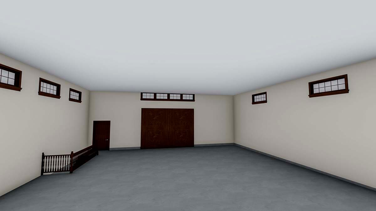 Plan 61204UT: Garage with Three Workshops, Office Space and a Working Kitchen - Image #10 - Barndominium