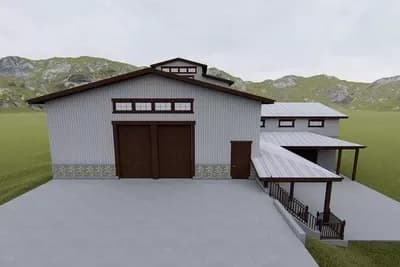 Garage with Three Workshops, Office Space and a Working Kitchen