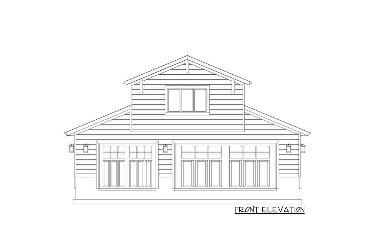 Plan 61205UT: 4-Car Garage with 1-Bed Apartment Above - 1760 Sq Ft Garage and 880 Sq Ft Apartment - Image #13 - Carriage, Country