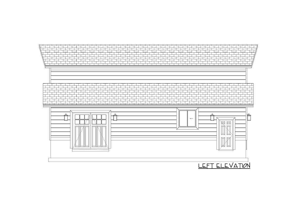 Plan 61205UT: 4-Car Garage with 1-Bed Apartment Above - 1760 Sq Ft Garage and 880 Sq Ft Apartment - Image #14 - Carriage, Country
