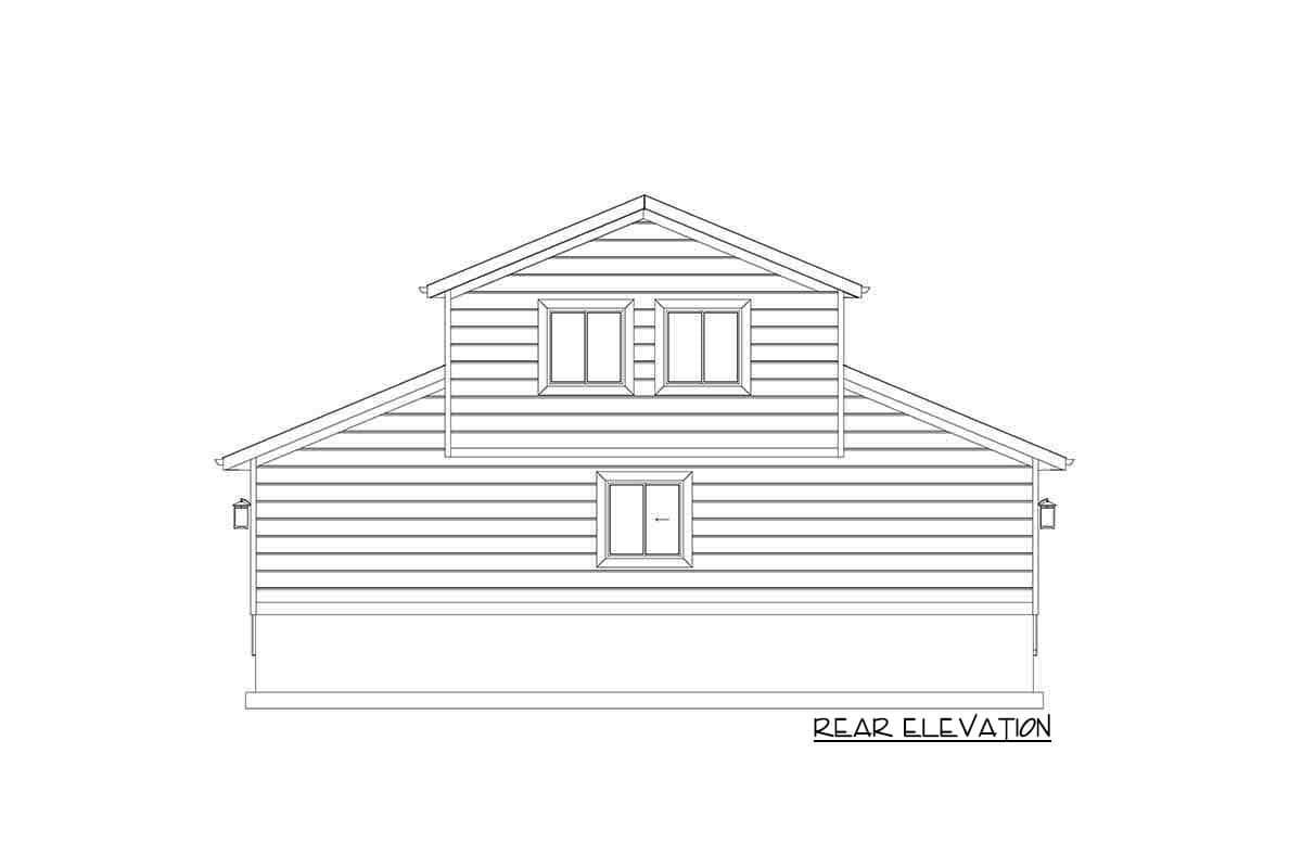 Plan 61205UT: 4-Car Garage with 1-Bed Apartment Above - 1760 Sq Ft Garage and 880 Sq Ft Apartment - Image #15 - Carriage, Country
