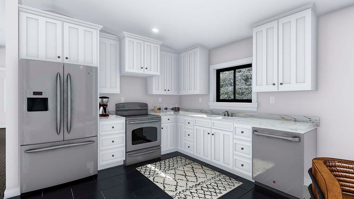 Plan 61205UT: 4-Car Garage with 1-Bed Apartment Above - 1760 Sq Ft Garage and 880 Sq Ft Apartment - Image #10 - Carriage, Country