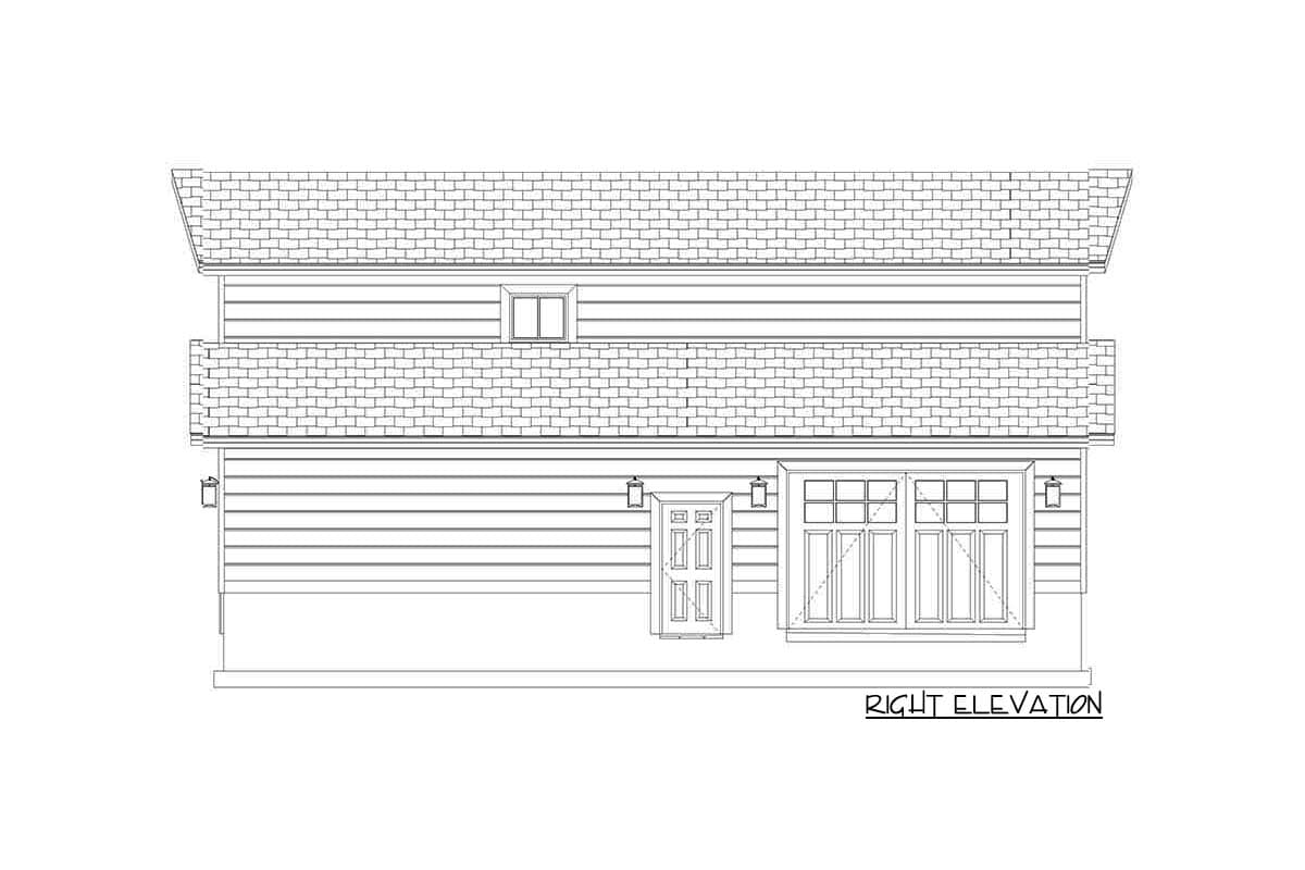 Plan 61205UT: 4-Car Garage with 1-Bed Apartment Above - 1760 Sq Ft Garage and 880 Sq Ft Apartment - Image #16 - Carriage, Country