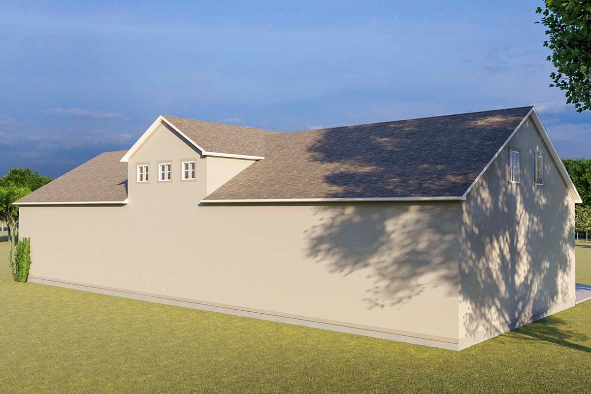 Plan 61208UT: 5-Car Garage with 3-Bed Apartment in a Split Bedroom Layout Above - Image #4 - Carriage, Traditional