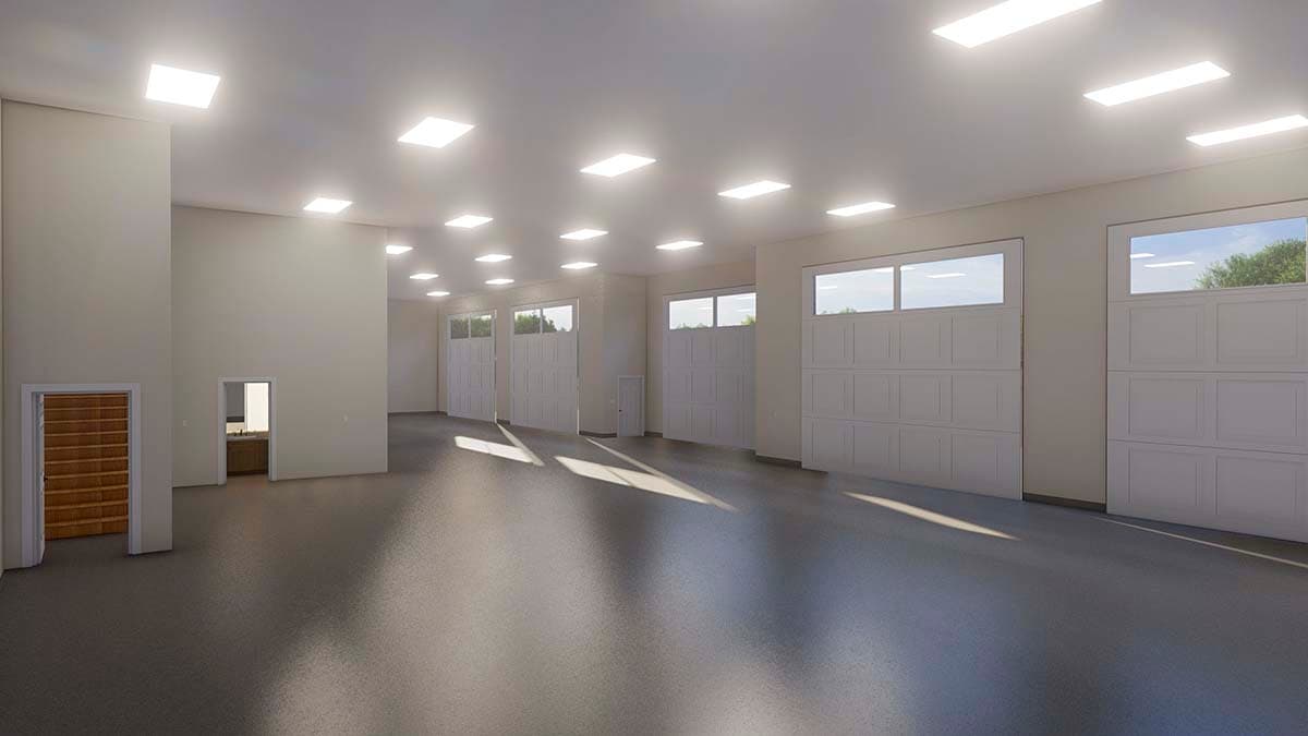 Plan 61208UT: 5-Car Garage with 3-Bed Apartment in a Split Bedroom Layout Above - Image #6 - Carriage, Traditional
