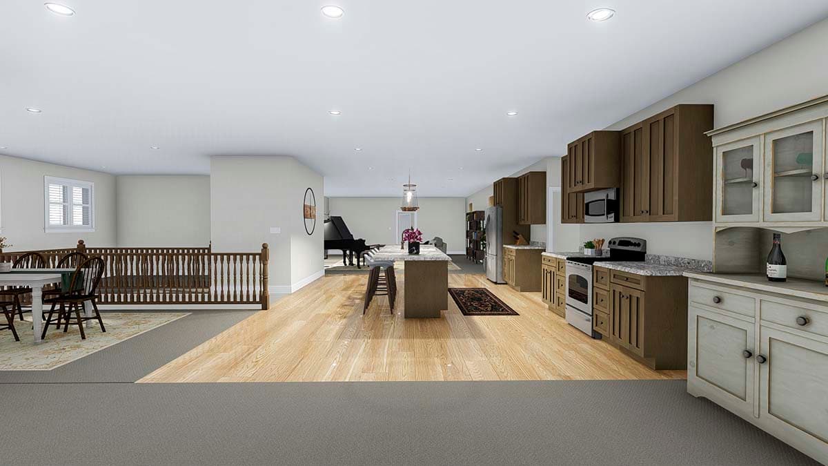 Plan 61208UT: 5-Car Garage with 3-Bed Apartment in a Split Bedroom Layout Above - Image #8 - Carriage, Traditional
