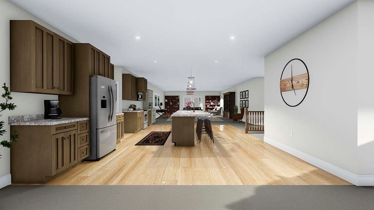Plan 61208UT: 5-Car Garage with 3-Bed Apartment in a Split Bedroom Layout Above - Image #9 - Carriage, Traditional