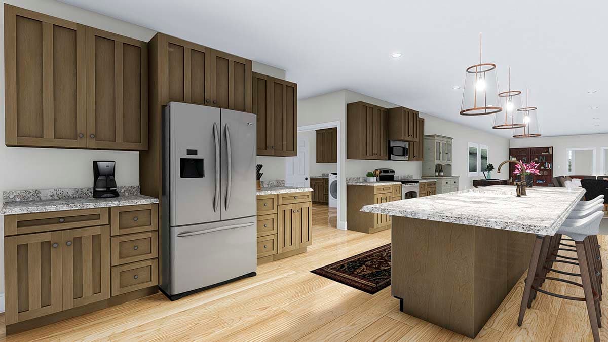 Plan 61208UT: 5-Car Garage with 3-Bed Apartment in a Split Bedroom Layout Above - Image #10 - Carriage, Traditional