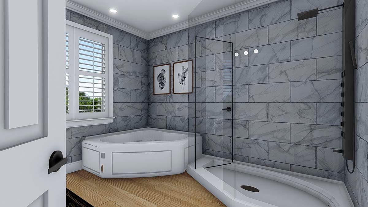 Plan 61208UT: 5-Car Garage with 3-Bed Apartment in a Split Bedroom Layout Above - Image #25 - Carriage, Traditional