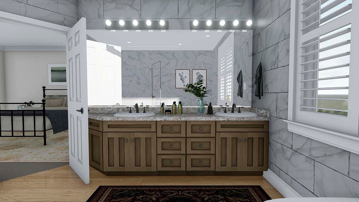 Plan 61208UT: 5-Car Garage with 3-Bed Apartment in a Split Bedroom Layout Above - Image #26 - Carriage, Traditional