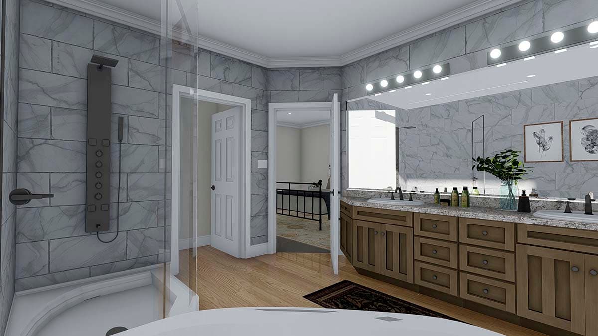 Plan 61208UT: 5-Car Garage with 3-Bed Apartment in a Split Bedroom Layout Above - Image #27 - Carriage, Traditional