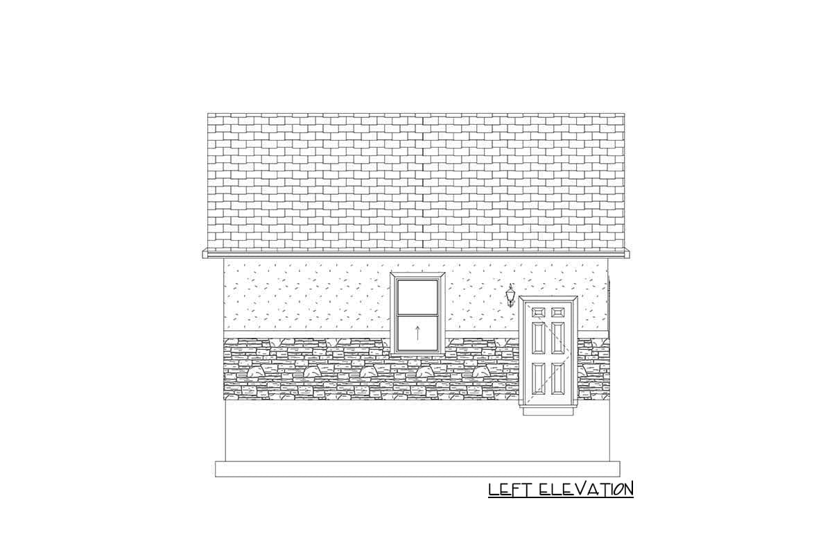 Plan 61209UT: Detached Garage for 2 Cars with a Single Garage Door - Image #7 - Traditional