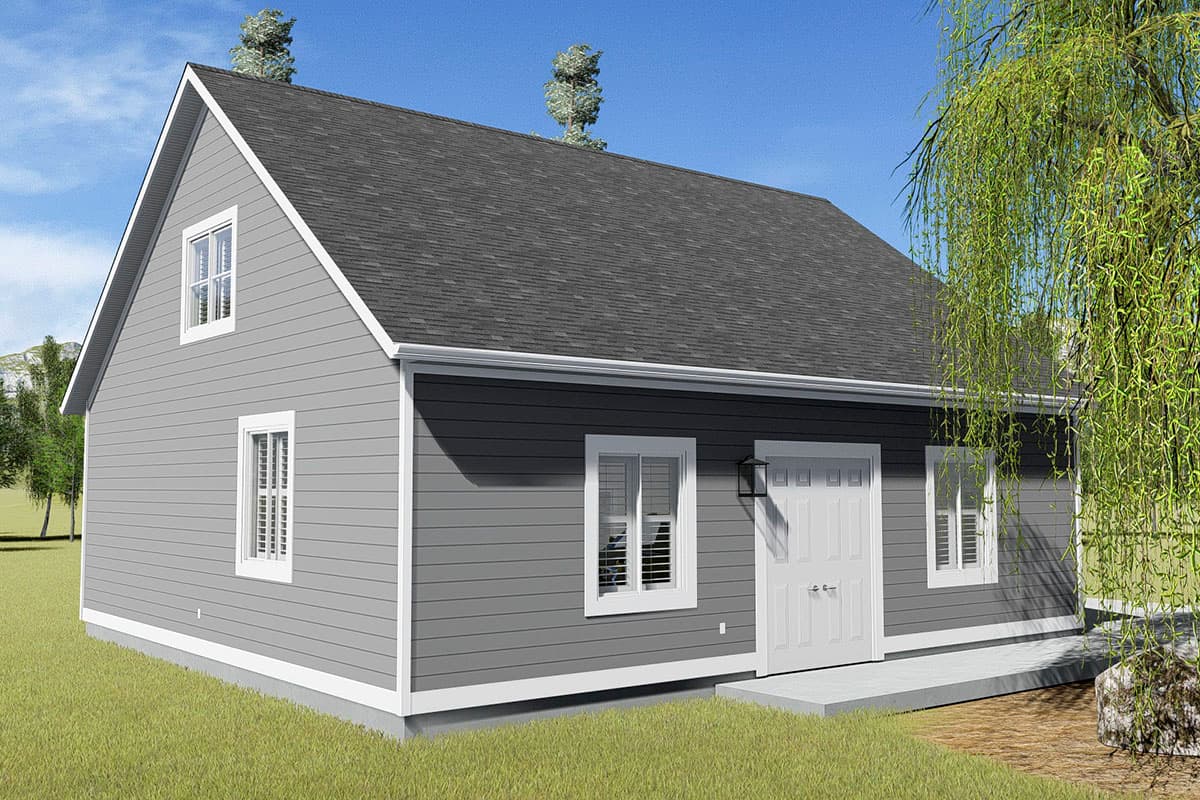 Plan 61213UT: Garage Workshop with Storage on the Main Level and Large Bonus Room Above - Image #7 - Rustic, Traditional