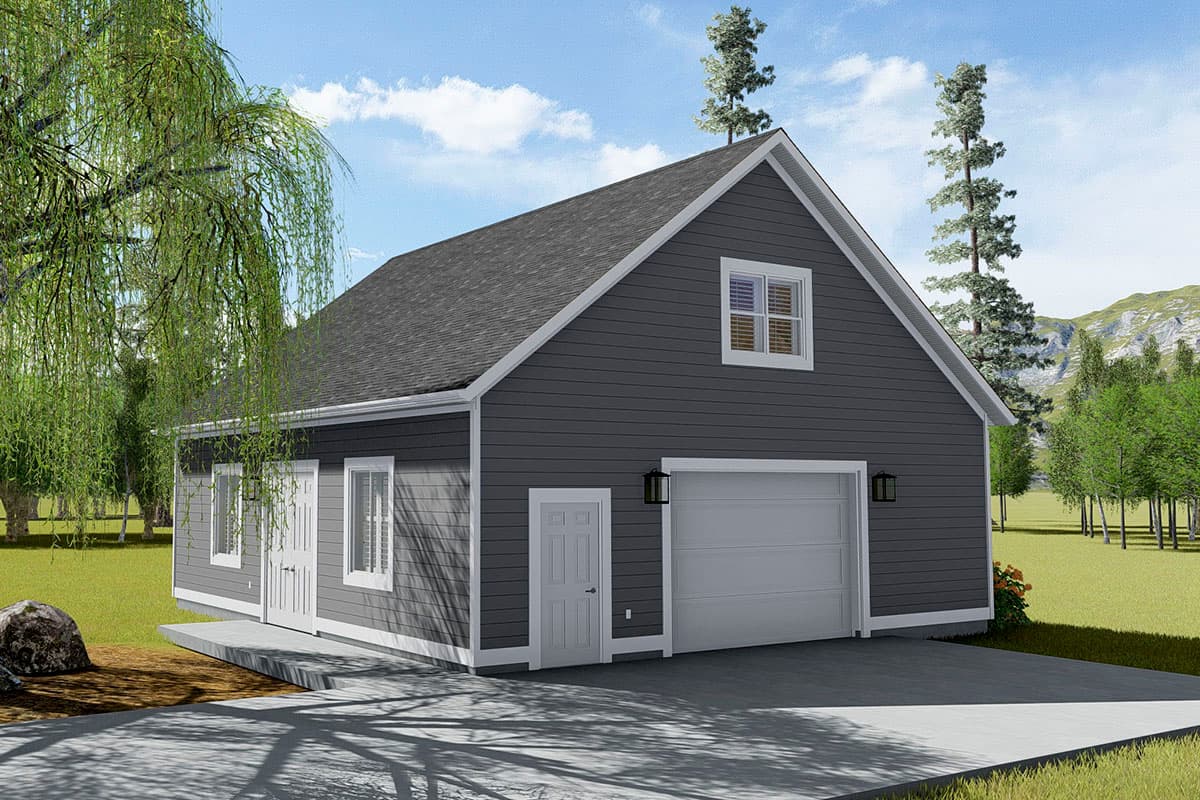 Plan 61213UT: Garage Workshop with Storage on the Main Level and Large Bonus Room Above - Image #8 - Rustic, Traditional