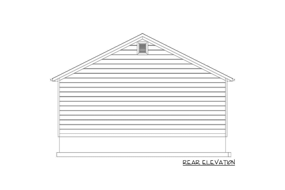 Plan 61215UT: 3-Car Detached Garage with 2 Front Bays and 1 Side Bay - Image #10