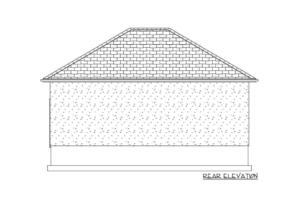 Plan 61221UT: Hip-roofed 2-Car Garage with Storage Room - Image #9 - Southern, Traditional