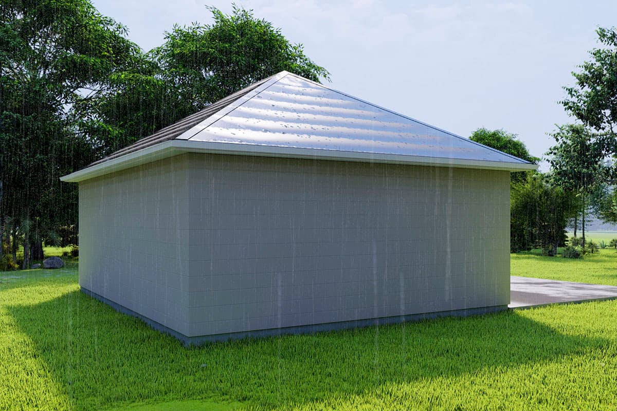 Plan 61221UT: Hip-roofed 2-Car Garage with Storage Room - Image #5 - Southern, Traditional