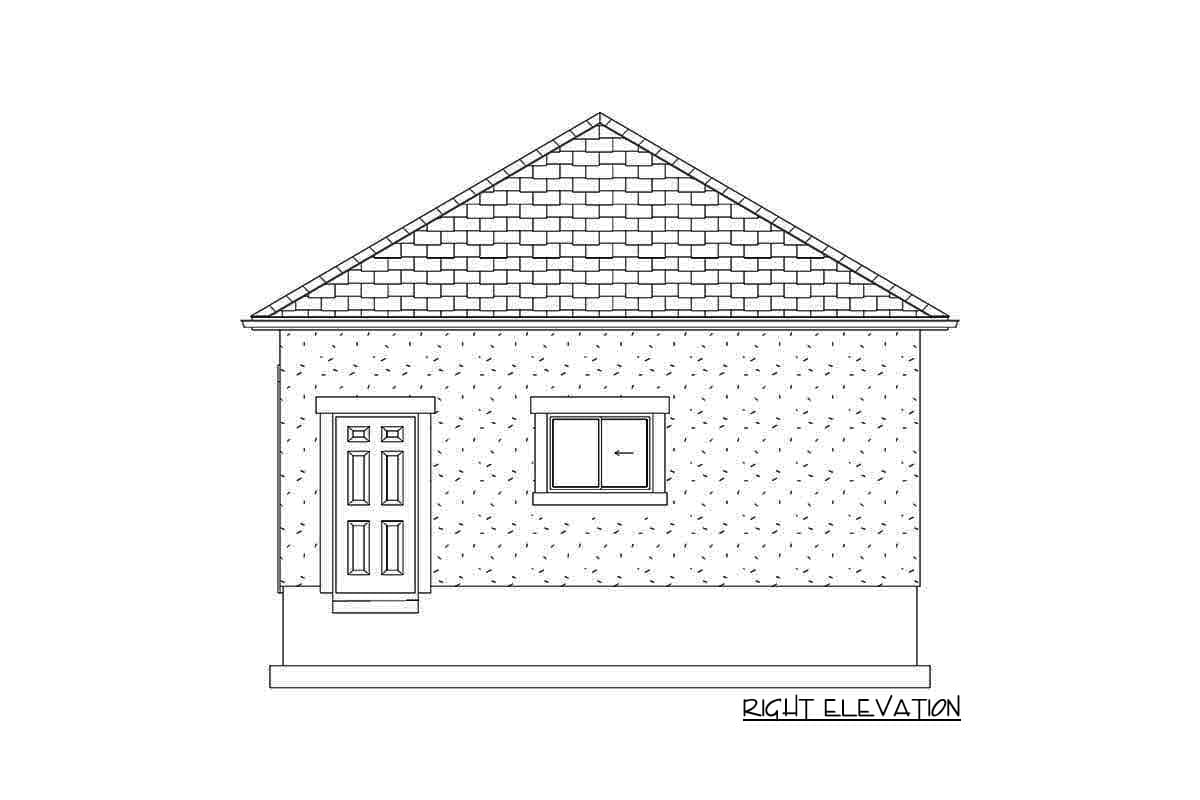 Plan 61221UT: Hip-roofed 2-Car Garage with Storage Room - Image #10 - Southern, Traditional